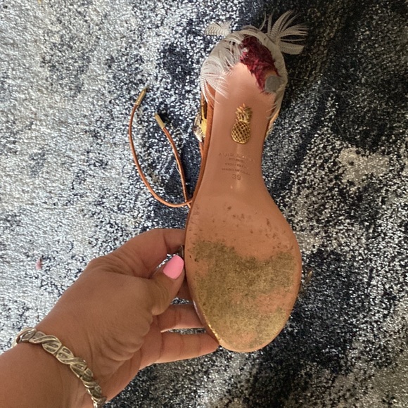 Aquaazzura Firenze feathered sandals size 39 - Picture 5 of 10